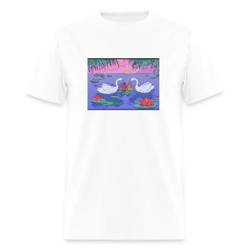 swan - Men's T-Shirt - white - Front - Jose (178cm)