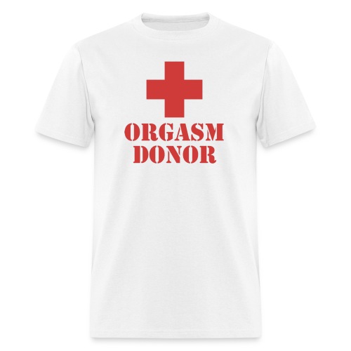 ORGASM DONOR red cross - Men's T-Shirt