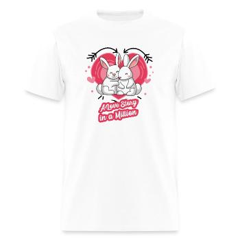 A Love Story In A Million Valentine's Day - Men's T-Shirt - white - Front - Jose (178cm)