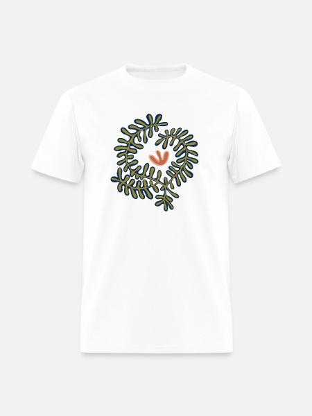 Figurative Plant Print - Men's T-Shirt - white