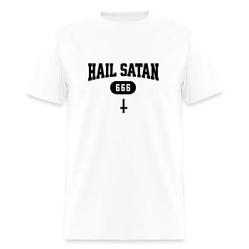 Hail Satan - Men's T-Shirt - white - Front - Jose (178cm)