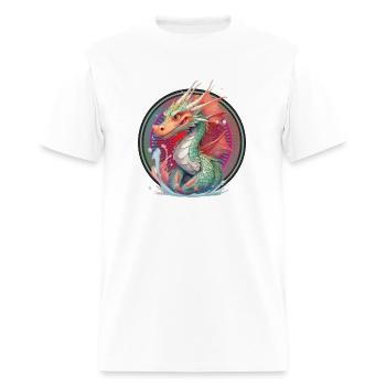 design of a cute winged dragon - Men's T-Shirt - white - Front - Jose (178cm)
