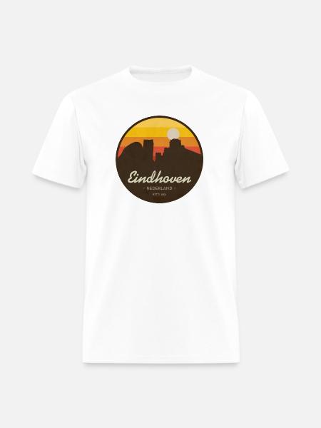 Eindhoven Sunset Retro Badge - Men's T-Shirt - white