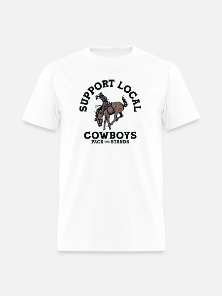 Soutenez les cow-boys locaux - T-shirt Homme - blanc