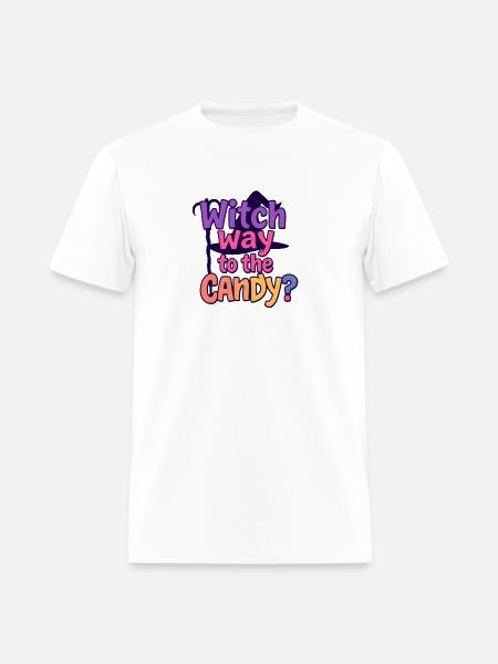 Witch Way to the Candy - Men's T-Shirt - white