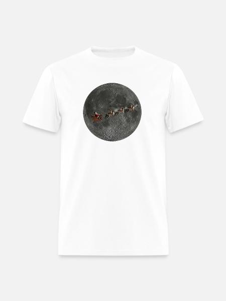 Lunar Santa Sleigh Ride - Men's T-Shirt - white