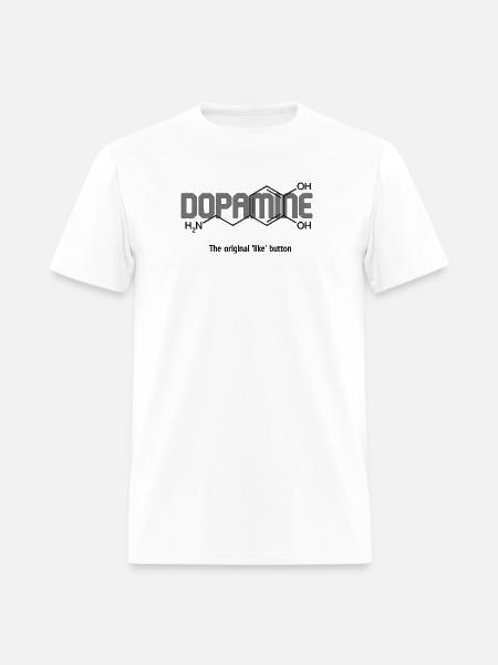 Dopamine Likewave Logo - Men's T-Shirt - white