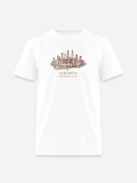 Jakarta Pulse City Skyline - Men's T-Shirt - white