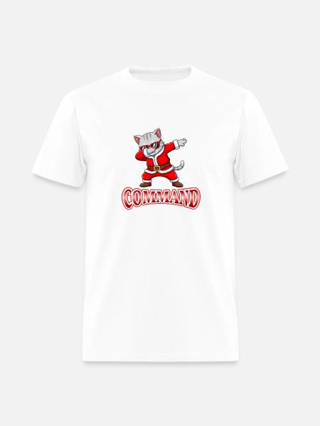 Dabbing Santa Cat Command - Men's T-Shirt - white