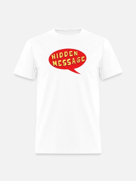 Hidden Message Speech Bubble - Men's T-Shirt - white