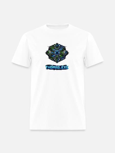 Neon Circuit Emblem - Men's T-Shirt - white