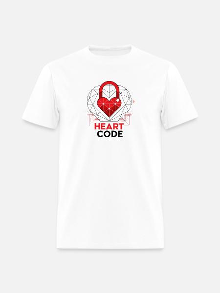 a-geometric-lock-shape-with-a-smooth-red-heart- - Men's T-Shirt - white
