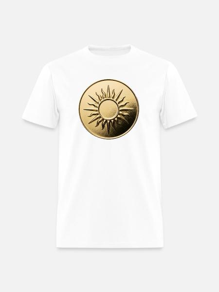 Golden Sunburst Emblem - Men's T-Shirt - white