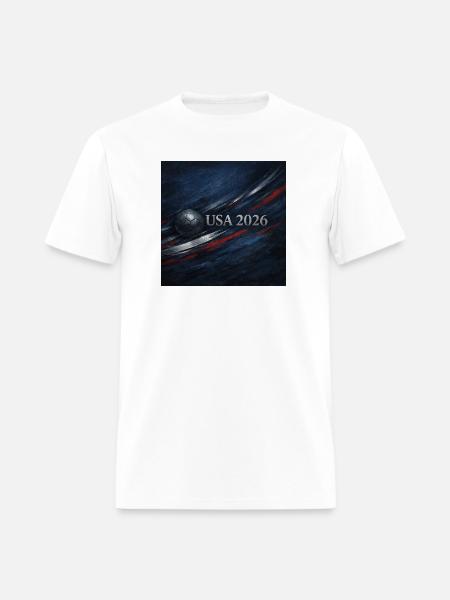 USA 2026 Soccer Emblem - Men's T-Shirt - white