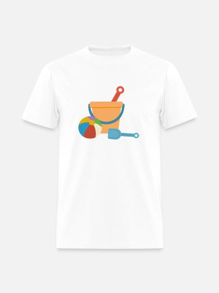 Beach Bucket Playset - Men's T-Shirt - white