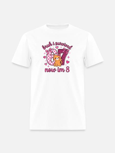 8th Birthday Kitty Survived 6 - Men's T-Shirt - white