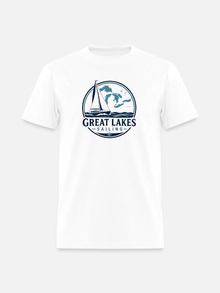 Great Lakes Sailing Logo - Men's T-Shirt - white