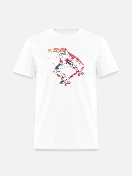 Skateboarder Comic Style - Men's T-Shirt - white