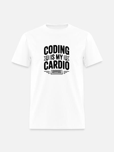 Coding Is My Cardio - Men's T-Shirt - white