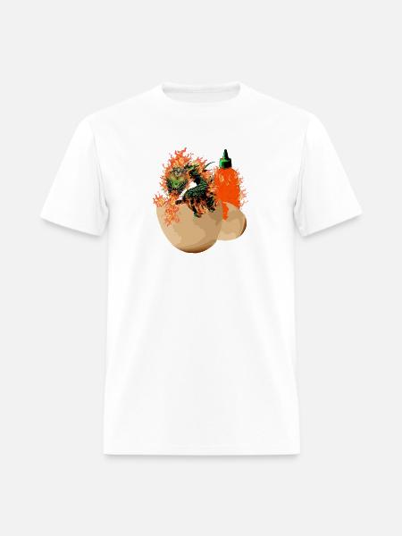 CHILLI BREATHING DRAGON - Men's T-Shirt - white