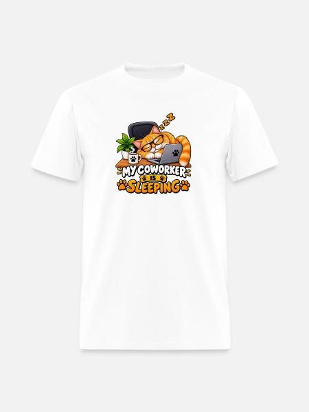 My Coworker Is Sleeping - Men's T-Shirt - white