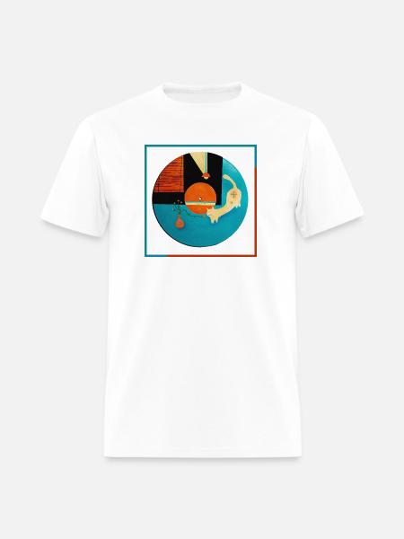 Abstract Cat Orbit Circle - Men's T-Shirt - white
