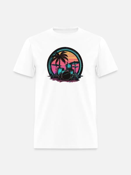 Trap Set Graphic - Men's T-Shirt - white