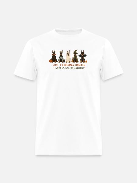 Doberman Halloween Crew - Men's T-Shirt - white