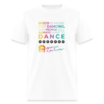 Disco is music for dancing - Men's T-Shirt - white - Front - Jose (178cm)