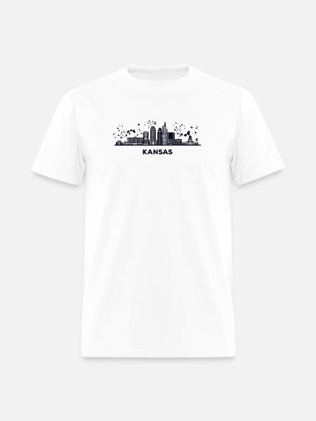 Kansans Skyline Cityscape Kansas - Men's T-Shirt - white