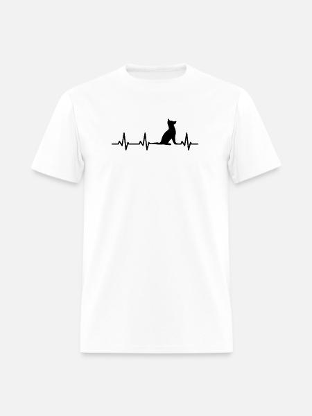 Dog ECG Heartline - Men's T-Shirt - white