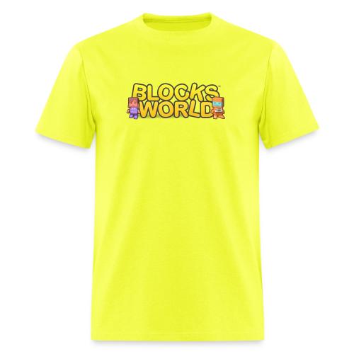 Blocksworld: Logo with Characters - Men's T-Shirt