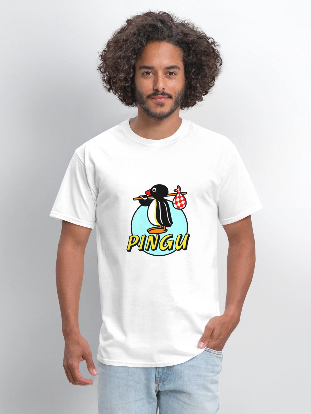 PINGU - Men's T-Shirt - white - Front - Jose (178cm)