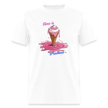 Time is precious, icecream cone - Men's T-Shirt - white - Front - Jose (178cm)