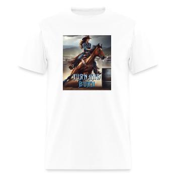 Turn and Burn - Men's T-Shirt - white - Front - Jose (178cm)