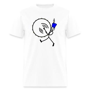 Large drum XXL for stickmen - Men's T-Shirt - white - Front - Jose (178cm)