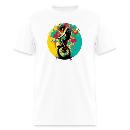 Guy on Unicycle Art. - Men's T-Shirt