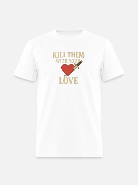 Heart and Dagger - Men's T-Shirt - white