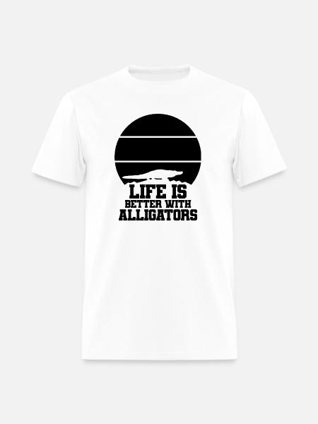 Alligator Silhouette - Men's T-Shirt - white
