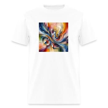 abstract - Men's T-Shirt - white - Front - Jose (178cm)