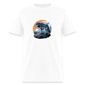 An intelligent and skillful wolf - Men's T-Shirt - white - Front - Jose (178cm)