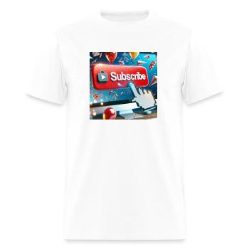 Subscribe Faozi YouTubers - Men's T-Shirt - white - Front - Jose (178cm)