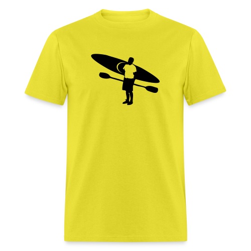 river kayak and paddler outdoors - Men's T-Shirt