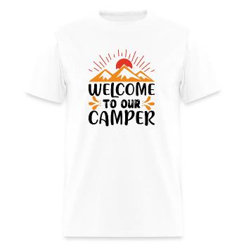 Bienvenue dans notre camping-car - T-shirt Homme - blanc - Devant - Jose (178cm)