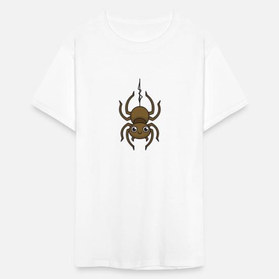 T-shirt Halloween Momcula - Motif Toile D'araignée Rétro Effrayant - Coupe Classique, Manches Doubles - Pour Homme Et Femme