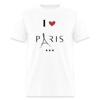 I love paris - Men's T-Shirt - white - Front - Jose (178cm)