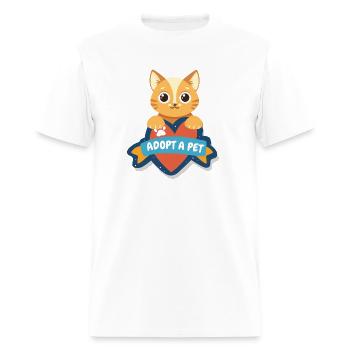 Adopt a pet - Men's T-Shirt - white - Front - Jose (178cm)