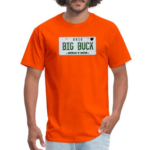 Ohio License Plate Big Buck Camo - Men's T-Shirt