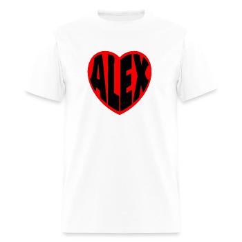 Alex in my Heart - Men's T-Shirt - white - Front - Jose (178cm)