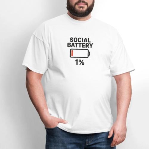 Social battery 1 percent - Men's T-Shirt